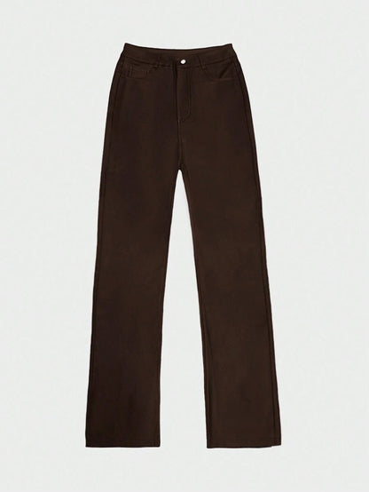 Durango High Waist Faux Leather Straight Leg Pants