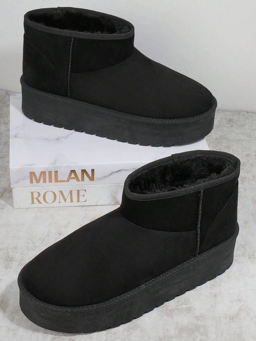 Solezae Women's Versatile Faux Suede Slip On Lug Sole Ankle Booties For Warm Mother's Day Present For Christmas Mensa