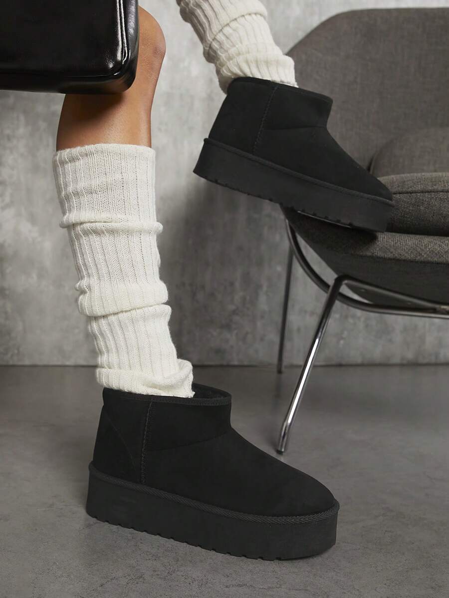 Solezae Women's Versatile Faux Suede Slip On Lug Sole Ankle Booties For Warm Mother's Day Present For Christmas Mensa