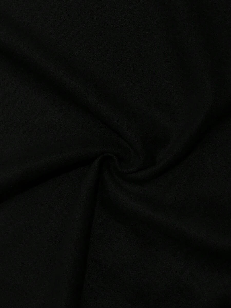 Graz Double Breasted Wool Look Long Overcoat