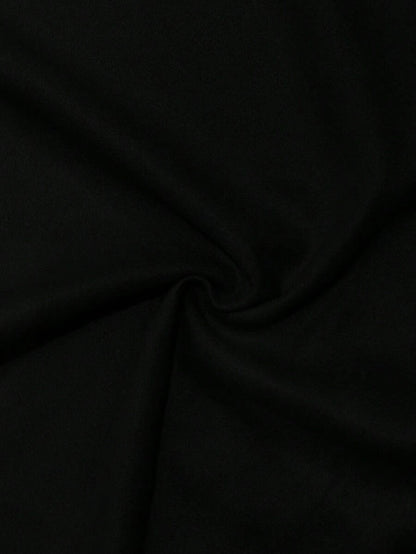 Graz Double Breasted Wool Look Long Overcoat