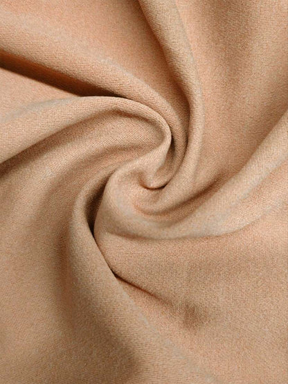 Philomena Pleated Neckline Open Front Cropped Knit Blazer - Khaki