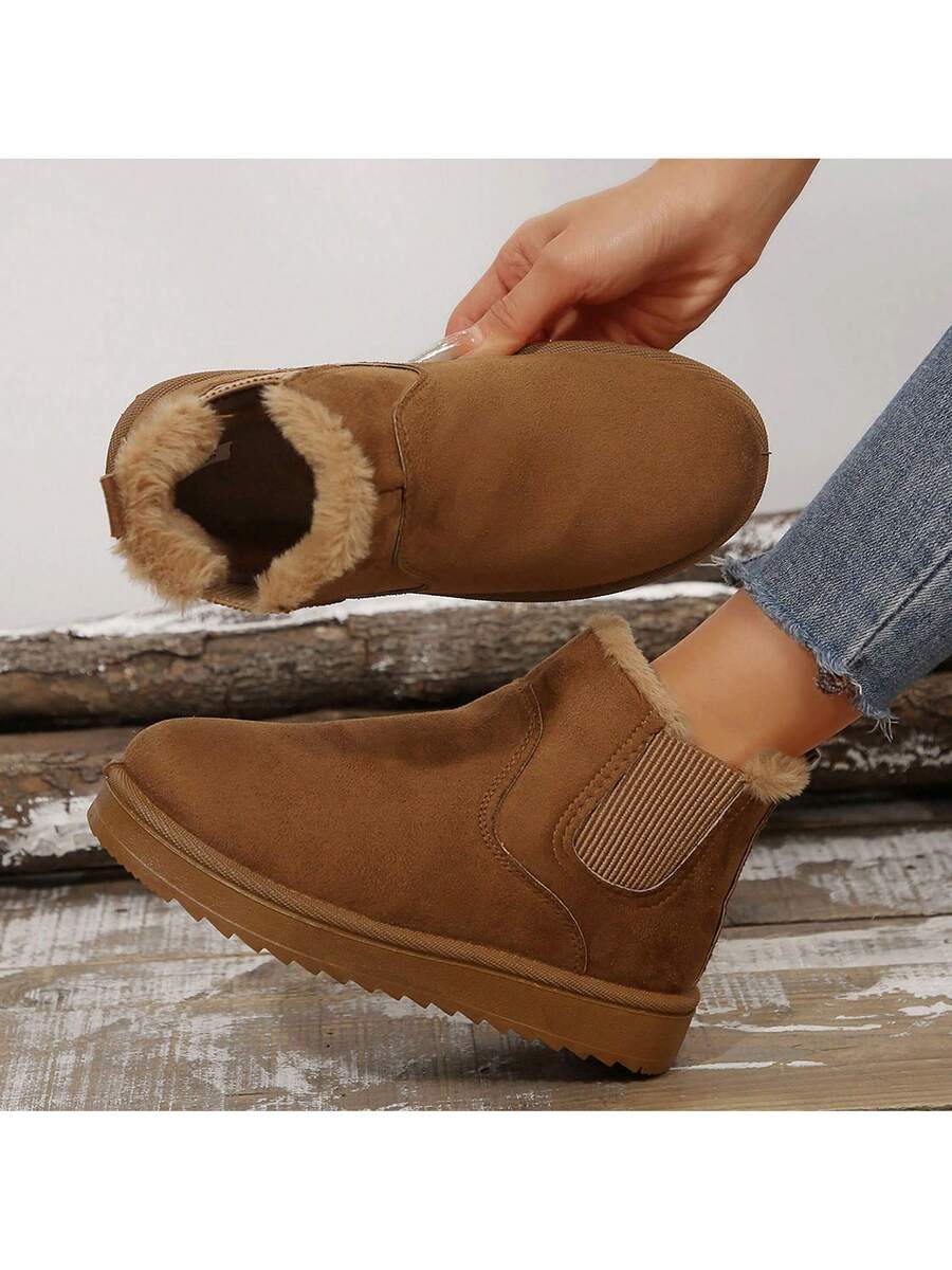 Warm & Comfy Women's Snow Boots: Short Plush Lining, Anti-Slip Sole, Perfect For Winter Fashion & Outdoor Mensa