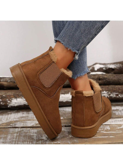 Warm & Comfy Women's Snow Boots: Short Plush Lining, Anti-Slip Sole, Perfect For Winter Fashion & Outdoor Mensa