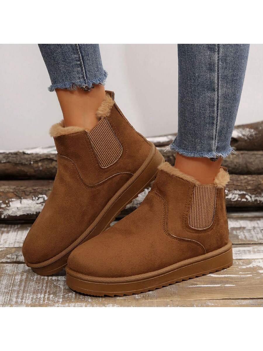 Warm & Comfy Women's Snow Boots: Short Plush Lining, Anti-Slip Sole, Perfect For Winter Fashion & Outdoor Mensa