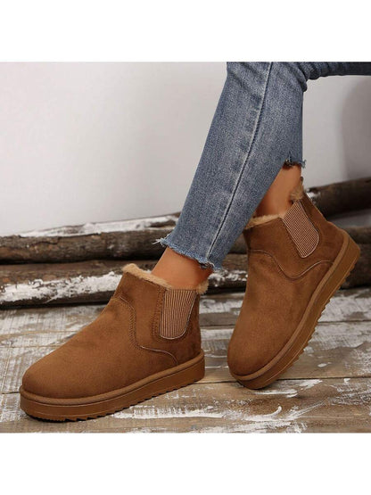 Warm & Comfy Women's Snow Boots: Short Plush Lining, Anti-Slip Sole, Perfect For Winter Fashion & Outdoor Mensa