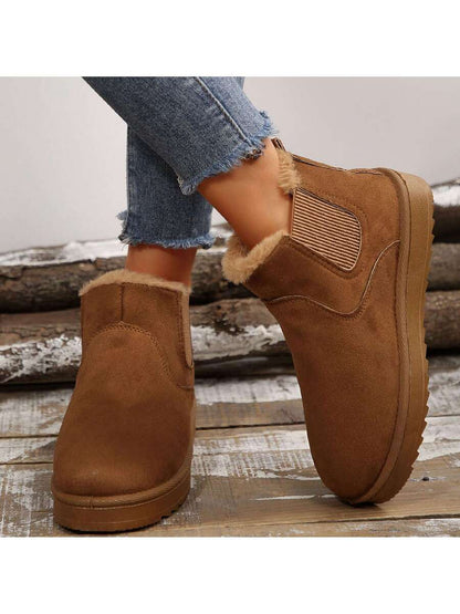Warm & Comfy Women's Snow Boots: Short Plush Lining, Anti-Slip Sole, Perfect For Winter Fashion & Outdoor Mensa