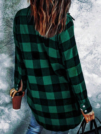 Sherwood Flannel Plaid Button Up Shirt Jacket with Pockets