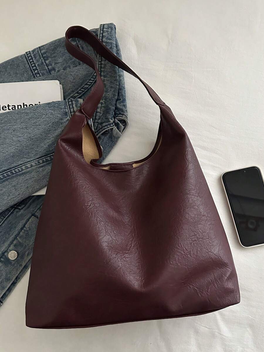 Savannah Large Slouchy Hobo Shoulder Bag with Top Handle