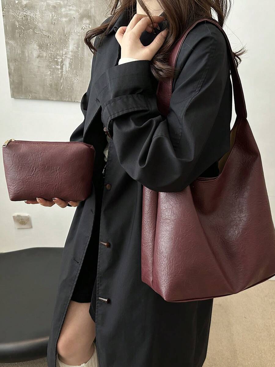 Savannah Large Slouchy Hobo Shoulder Bag with Top Handle