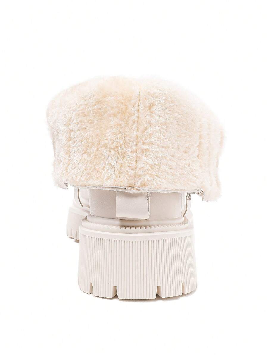 Fall/Winter 2025 New Arrival Thermal Lined Fashionable Anti-Slip Women's Mid-Calf Boots,Fur Boots Mensa