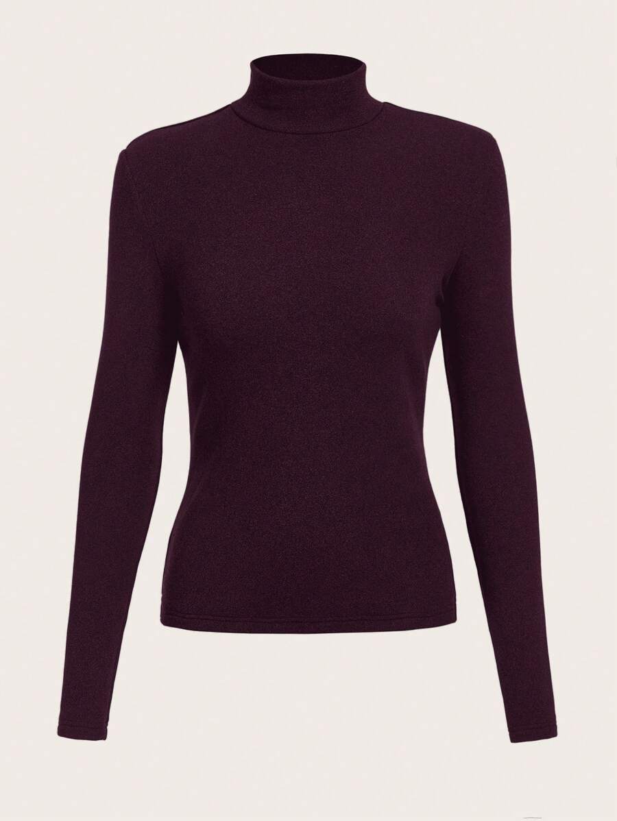 Aberdeen Fleece Lined Thermal Mock Neck Fitted Top