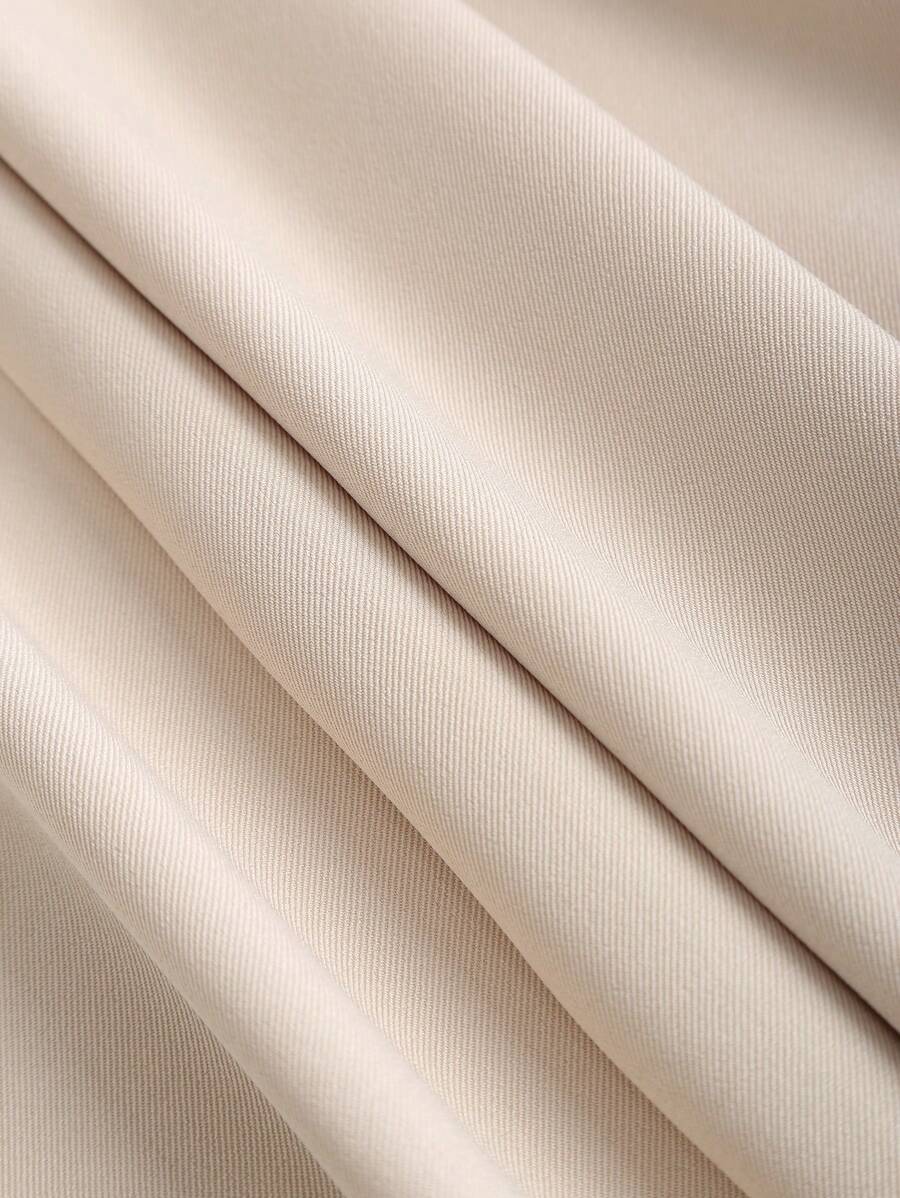 Katya Pleated Wide Leg Pants Tailored High Rise Trousers - Cream