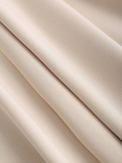 Katya Pleated Wide Leg Pants Tailored High Rise Trousers - Cream