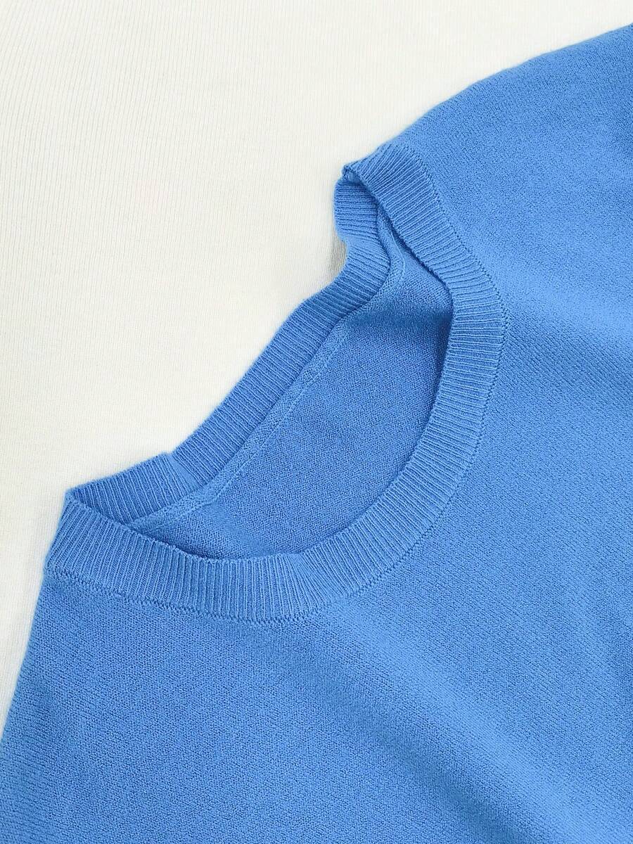 Women's Fine Rib Knit Short Sleeve Top, Fitted Stretch Tee for Layering and Work - Olive Green