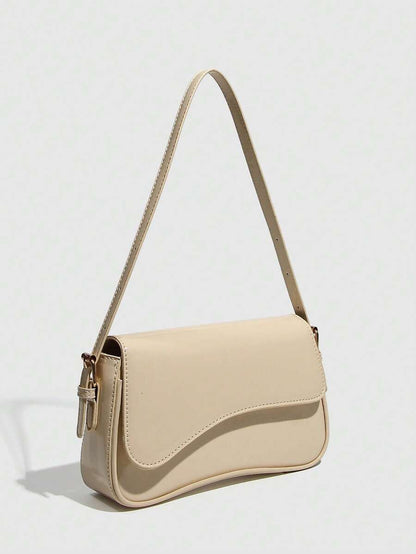 Riga Patent Faux Leather Flap Shoulder Bag