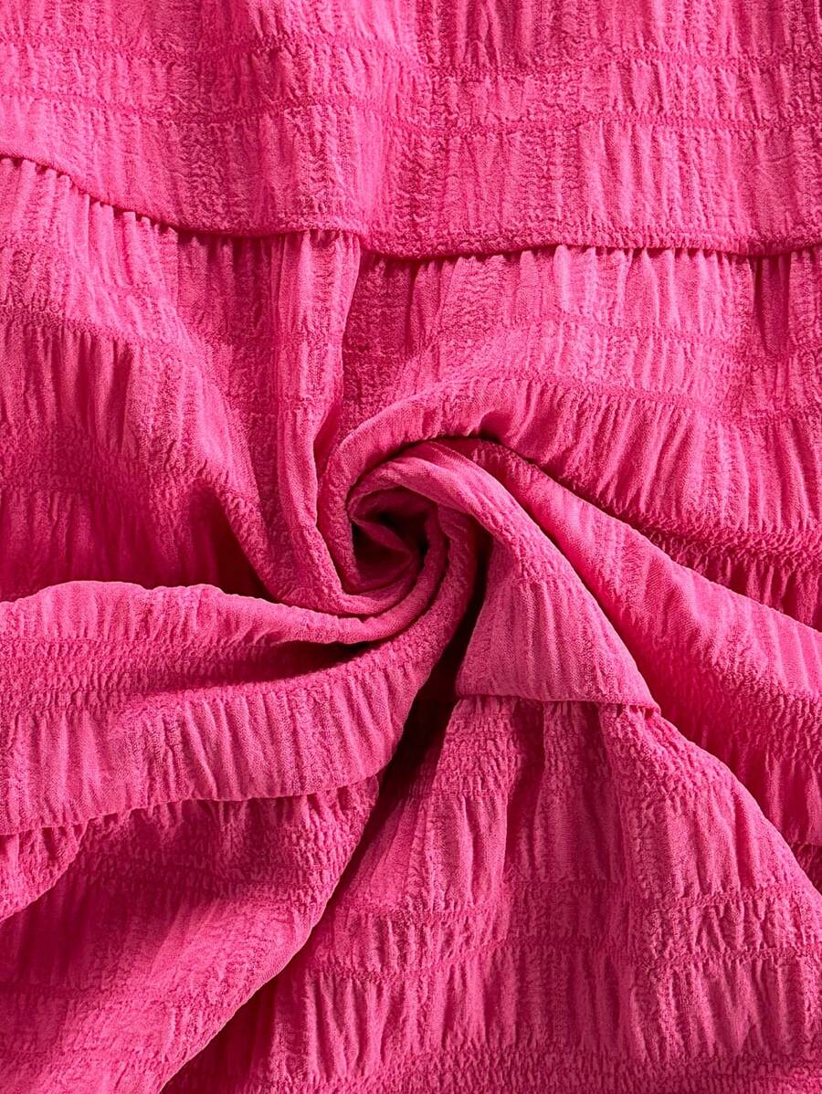 Soleia Women's Summer Holiday Solid Color Spaghetti Strap Dress With Ruffled Hem Mensa