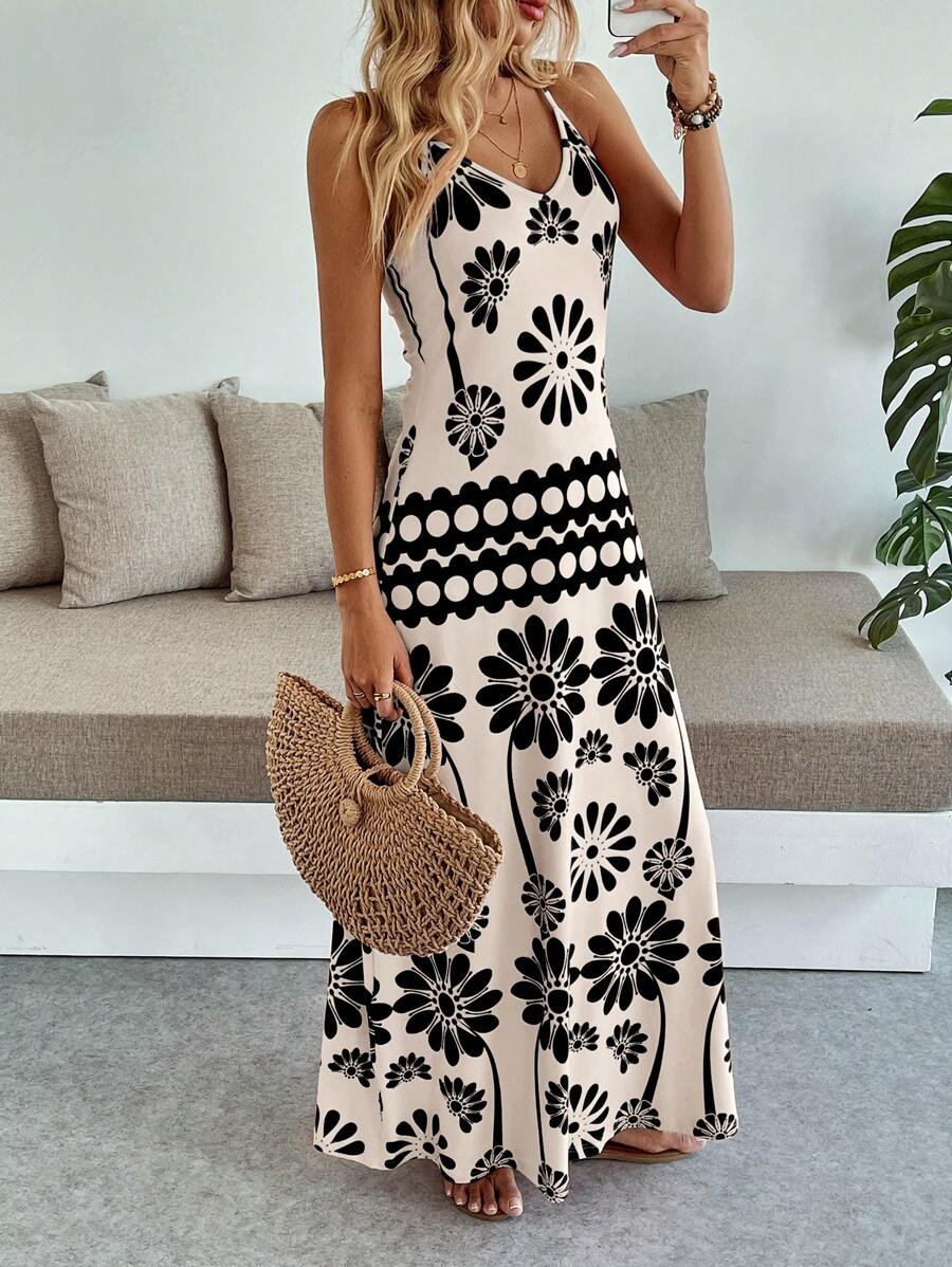Breezaya Women's Casual Vacation Bohemian Style Dress Mensa
