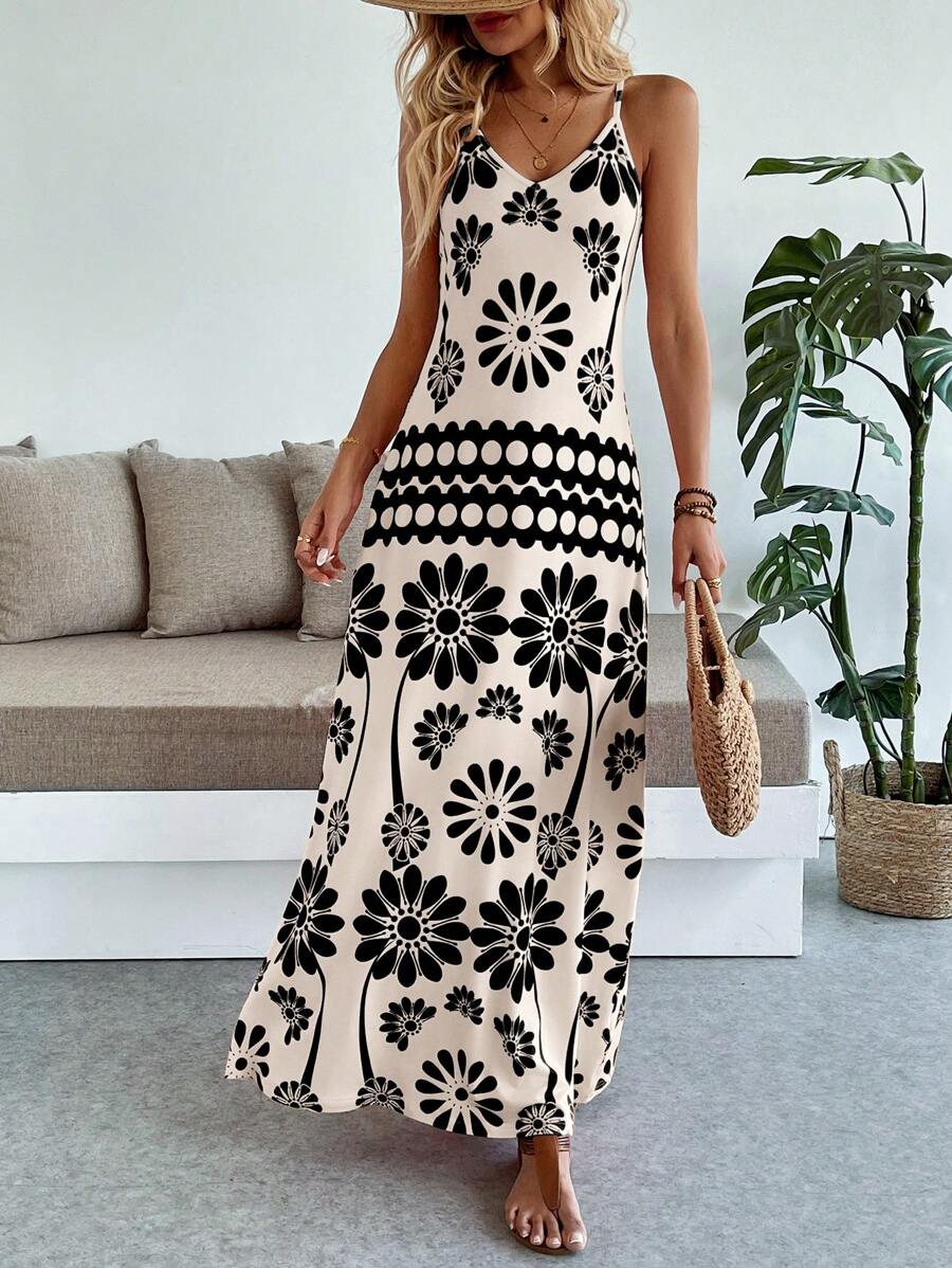 Breezaya Women's Casual Vacation Bohemian Style Dress Mensa