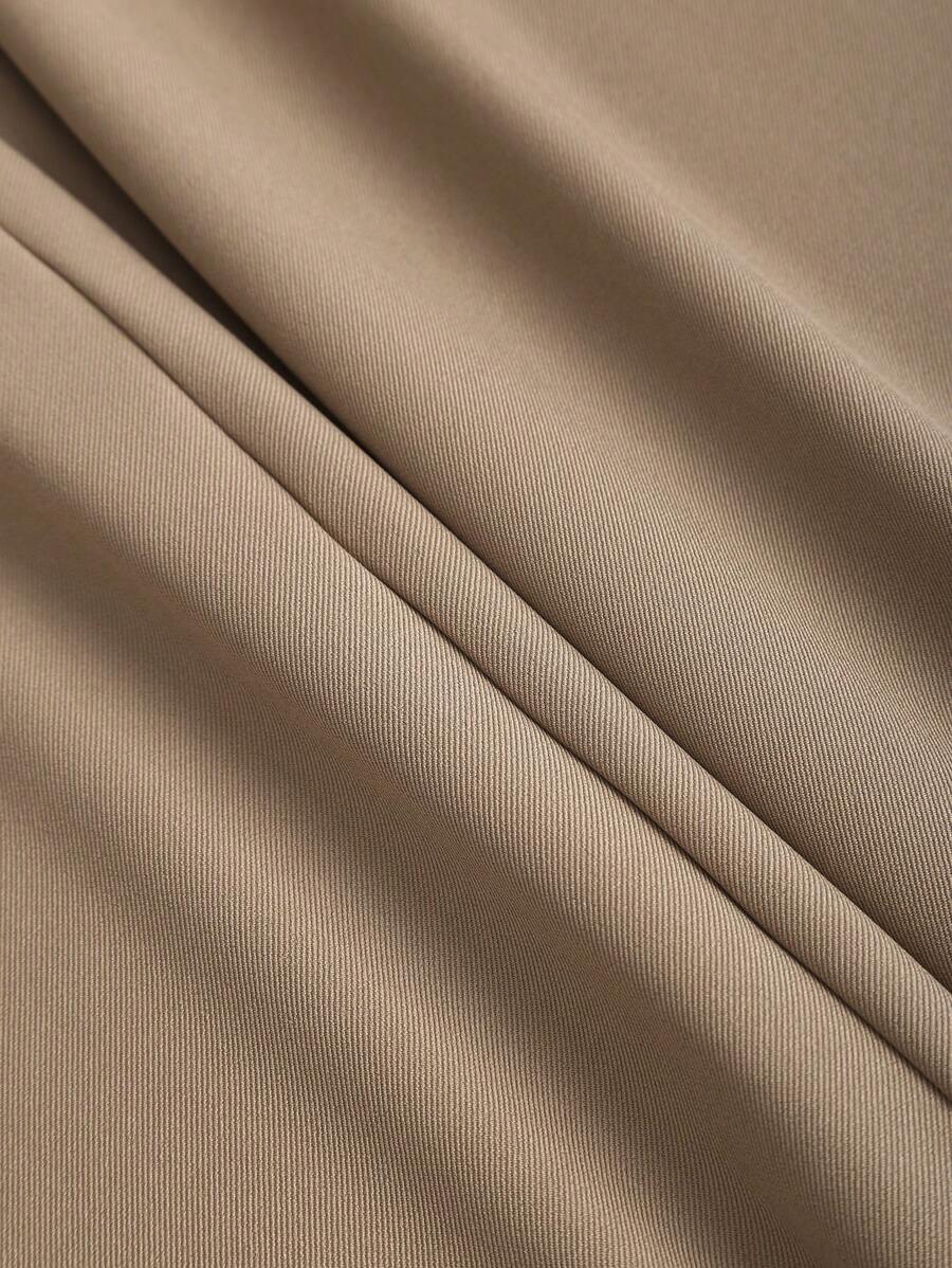 Katya Pleated Wide Leg Pants Tailored High Rise Trousers - Taupe