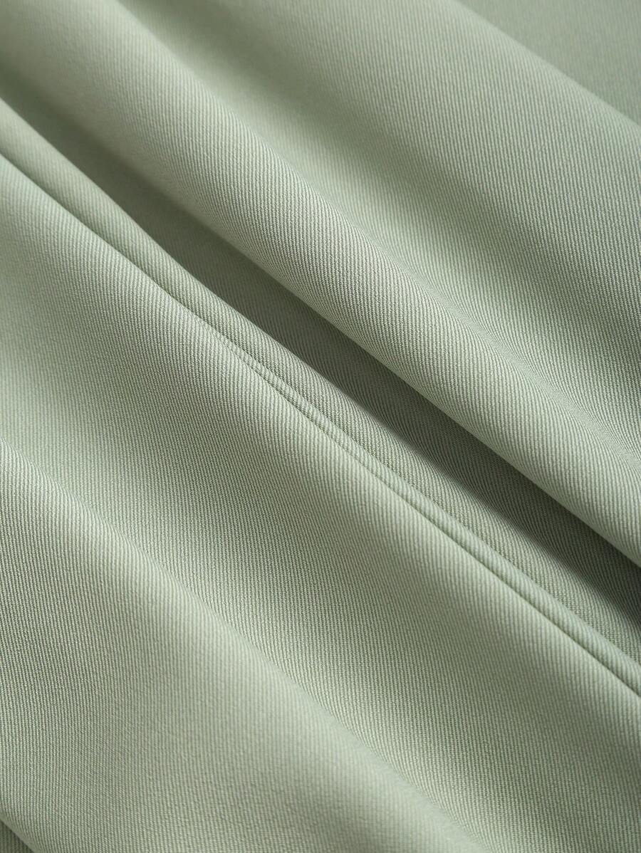 Katya Pleated Wide Leg Pants Tailored High Rise Trousers - Sage Green