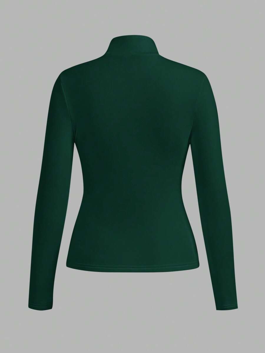 Aberdeen Fleece Lined Thermal Mock Neck Fitted Top