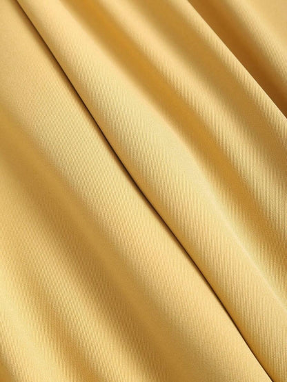 Katya Pleated Wide Leg Pants Tailored High Rise Trousers - Honey Yellow