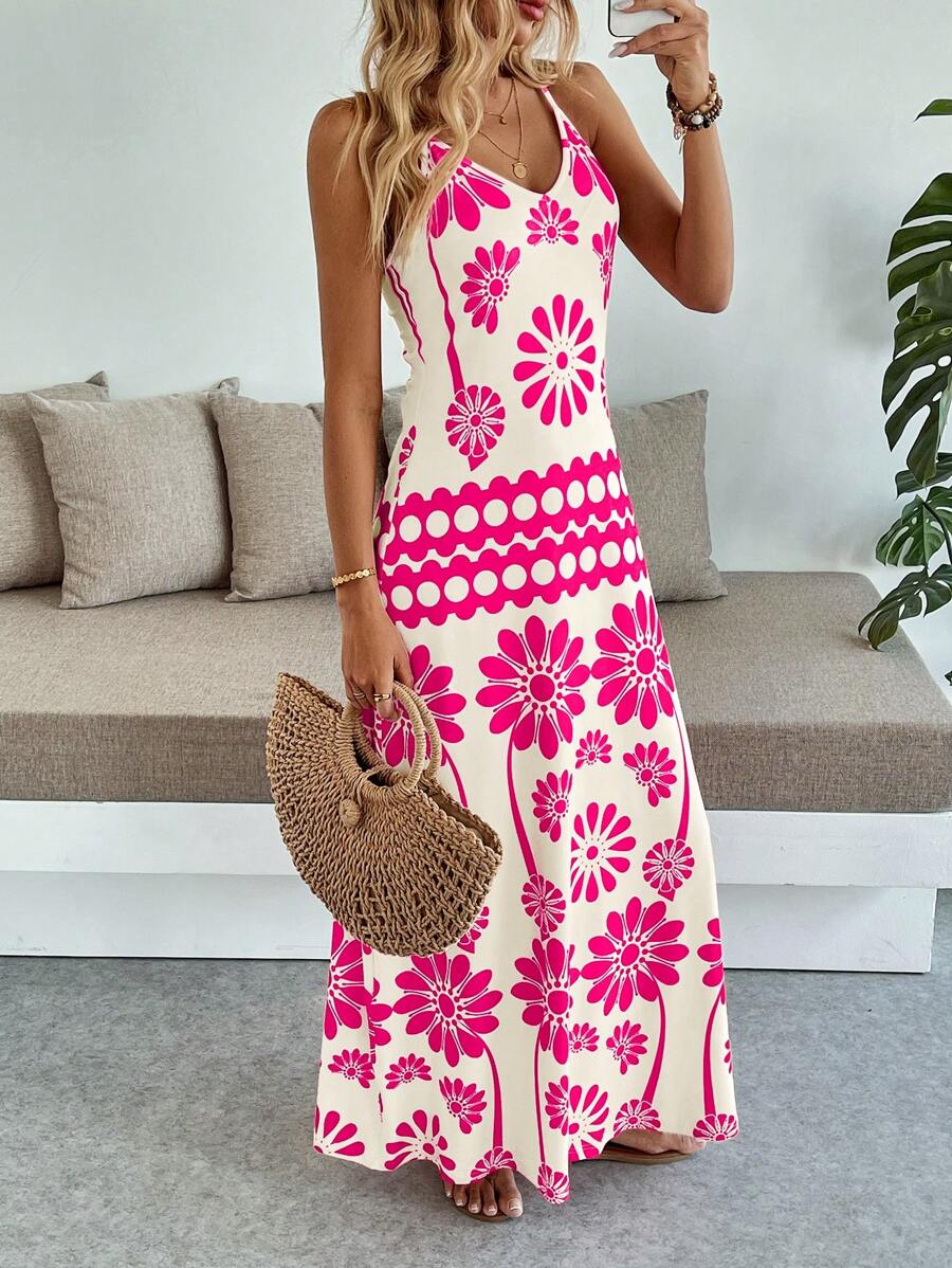 Breezaya Women's Casual Vacation Bohemian Style Dress Mensa