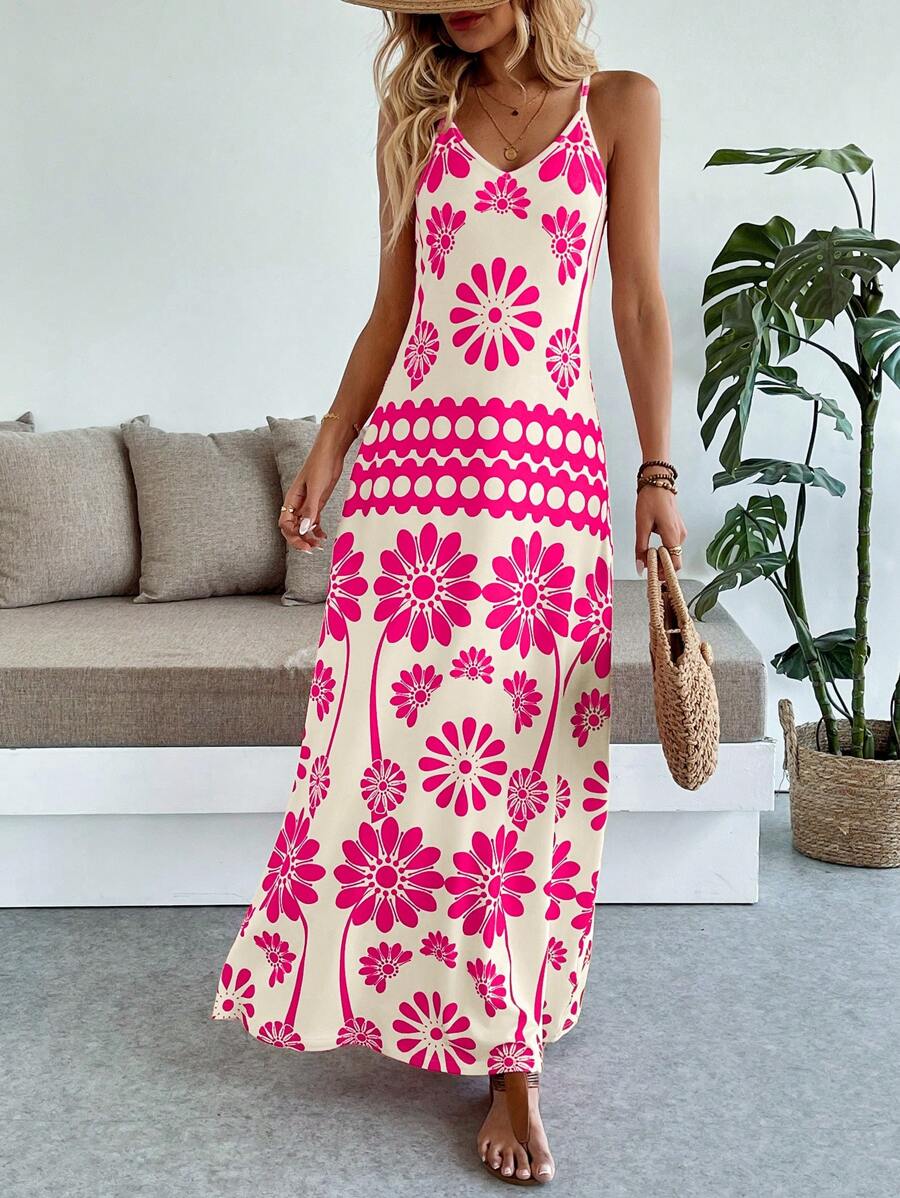 Breezaya Women's Casual Vacation Bohemian Style Dress Mensa