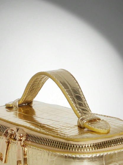 Menton Structured Vanity Top Handle Box Bag