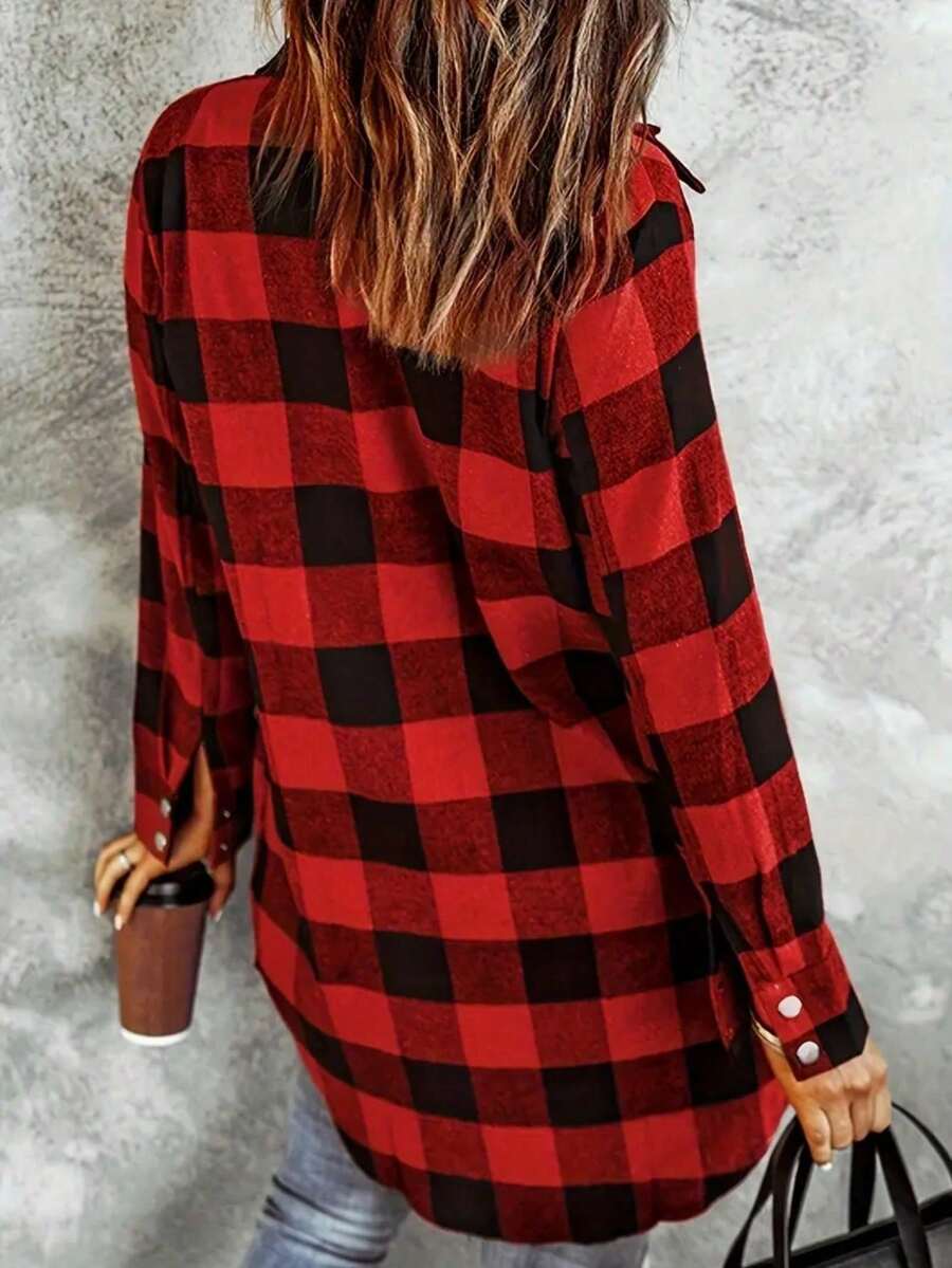 Sherwood Flannel Plaid Button Up Shirt Jacket with Pockets