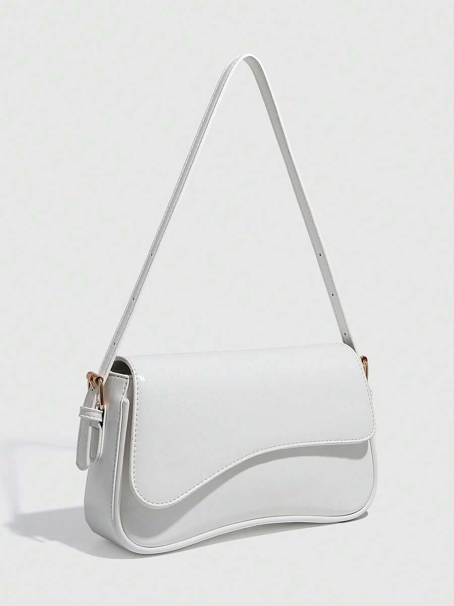 Riga Patent Faux Leather Flap Shoulder Bag
