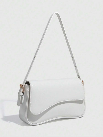 Riga Patent Faux Leather Flap Shoulder Bag