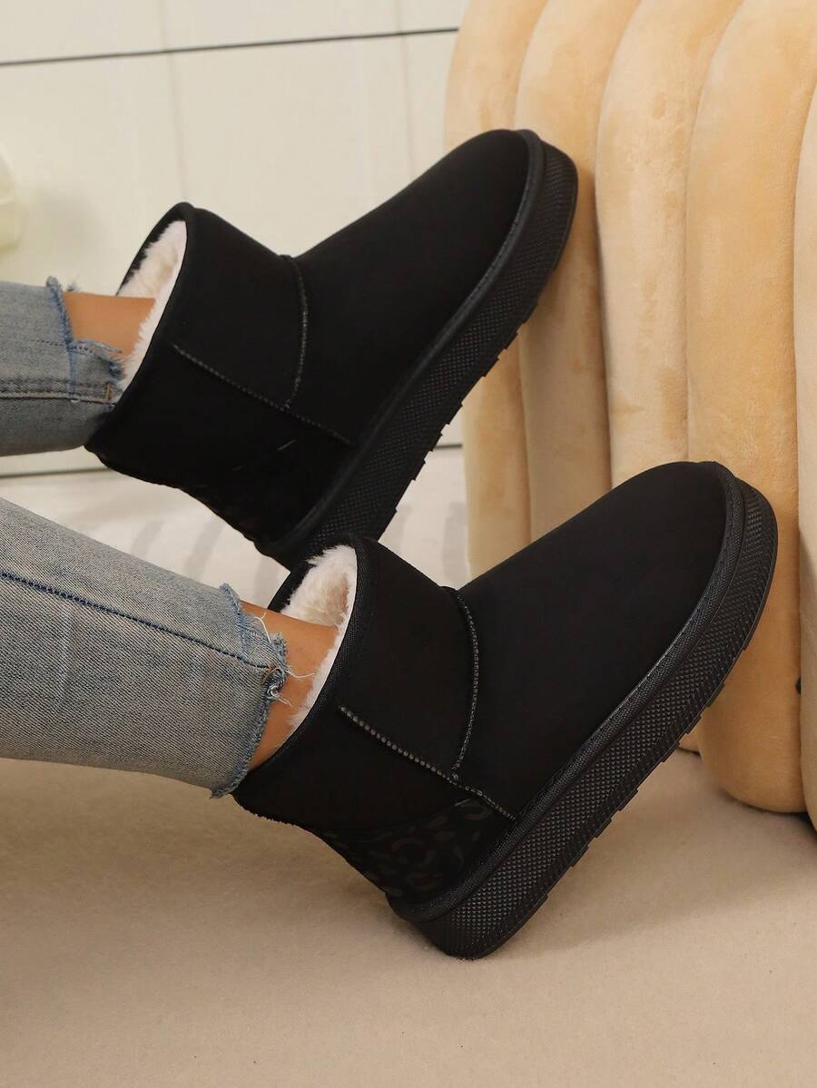 2025New Autumn/Winter Women Snow Boots, Versatile, Minimalist, Warm, Anti-Slip Short Shaft Female Boots,Fur Boots Mensa