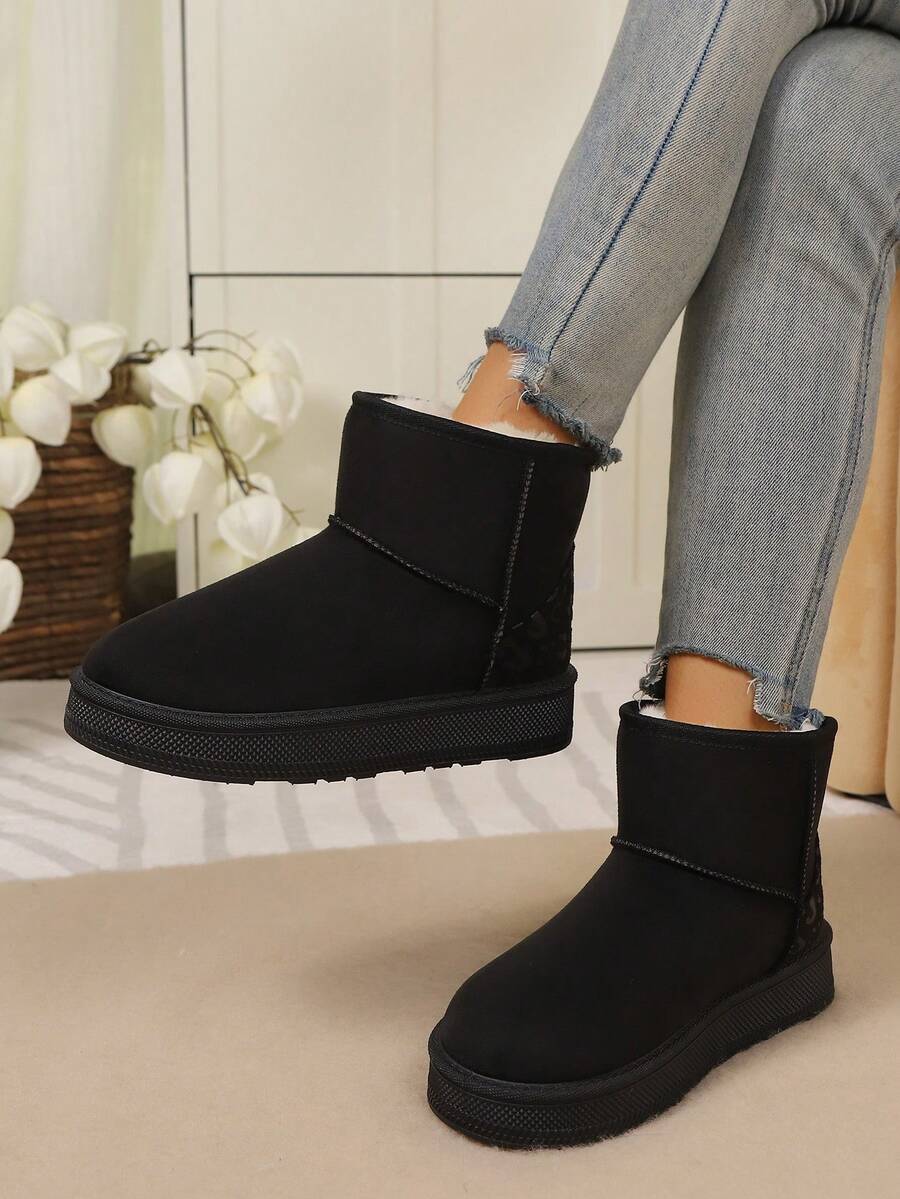 2025New Autumn/Winter Women Snow Boots, Versatile, Minimalist, Warm, Anti-Slip Short Shaft Female Boots,Fur Boots Mensa