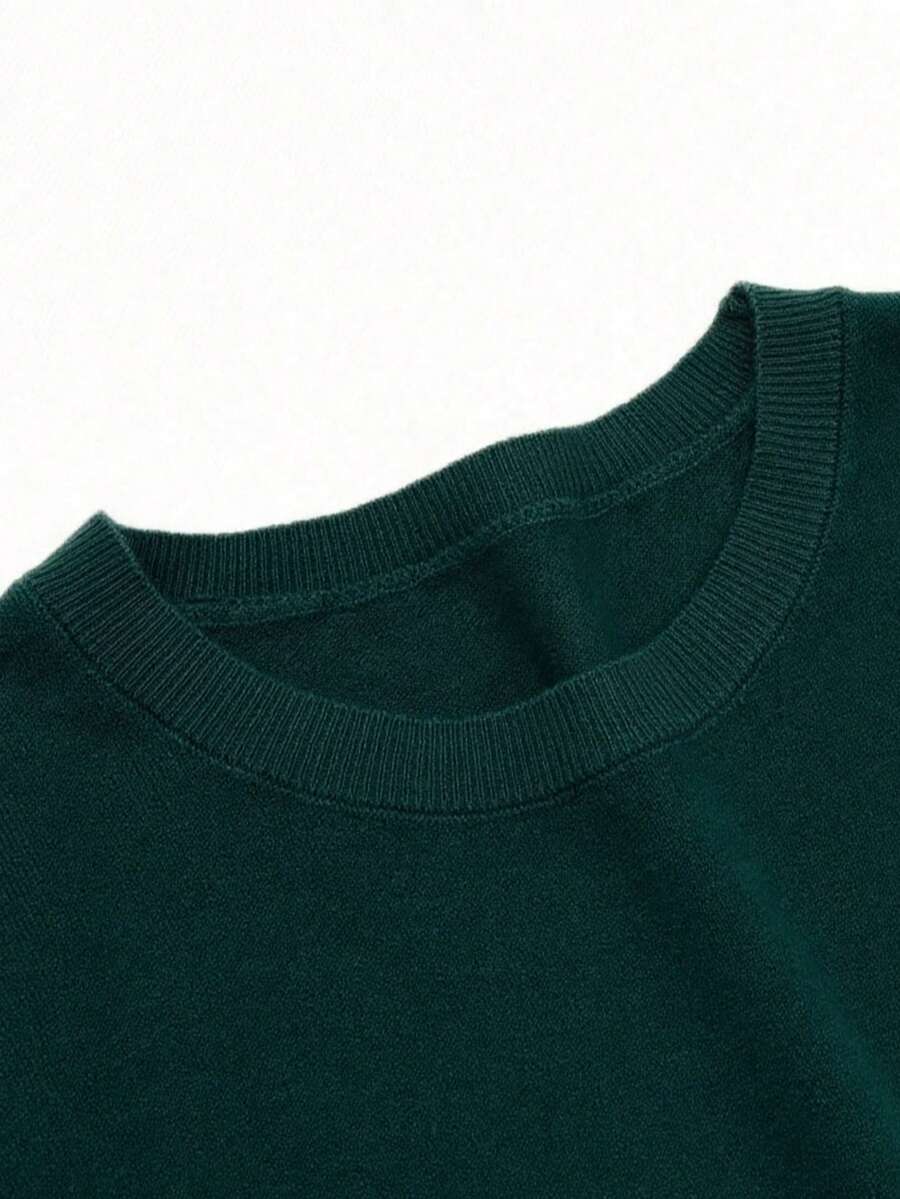 Women's Fine Rib Knit Short Sleeve Top, Fitted Stretch Tee for Layering and Work - Grey