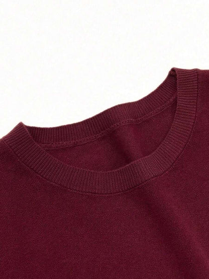 Women's Fine Rib Knit Short Sleeve Top, Fitted Stretch Tee for Layering and Work - Mustard Yellow