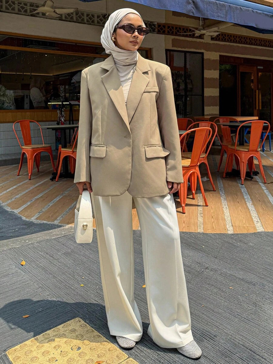 Pimlico Oversized Single Button Notch Lapel Blazer