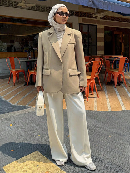 Pimlico Oversized Single Button Notch Lapel Blazer