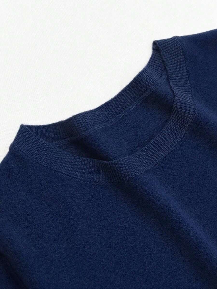 Women's Fine Rib Knit Short Sleeve Top, Fitted Stretch Tee for Layering and Work - Mustard Yellow