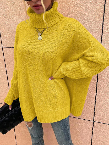 Alesund Oversized Turtleneck Batwing Sleeve Sweater