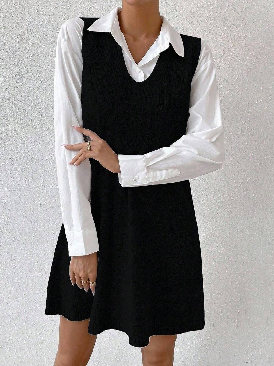 Amara Marled Knit Sleeveless Sweater Dress - Pink