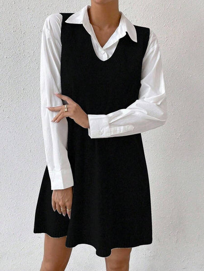 Amara Marled Knit Sleeveless Sweater Dress - Pink
