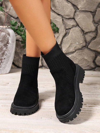 2026 Spring/Autumn/Winter New Women's Shoes, Winter Warm Women's Boots, Fashion Versatile Casual Women's Shoes, Black/White Ankle Boots With Lace-Up And Side Zipper, Flat Women's Boots, Women's Ankle Boots And Ankle Boots, Women's Fashion Boots, College S Mensa