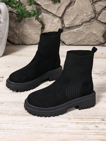 2026 Spring/Autumn/Winter New Women's Shoes, Winter Warm Women's Boots, Fashion Versatile Casual Women's Shoes, Black/White Ankle Boots With Lace-Up And Side Zipper, Flat Women's Boots, Women's Ankle Boots And Ankle Boots, Women's Fashion Boots, College S Mensa