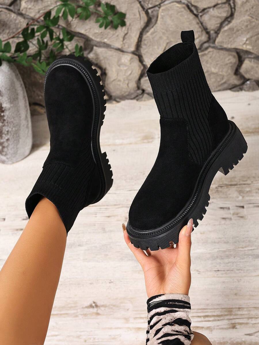 2026 Spring/Autumn/Winter New Women's Shoes, Winter Warm Women's Boots, Fashion Versatile Casual Women's Shoes, Black/White Ankle Boots With Lace-Up And Side Zipper, Flat Women's Boots, Women's Ankle Boots And Ankle Boots, Women's Fashion Boots, College S Mensa