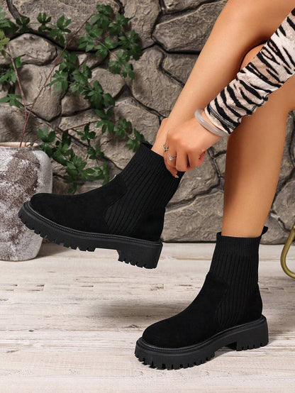 2026 Spring/Autumn/Winter New Women's Shoes, Winter Warm Women's Boots, Fashion Versatile Casual Women's Shoes, Black/White Ankle Boots With Lace-Up And Side Zipper, Flat Women's Boots, Women's Ankle Boots And Ankle Boots, Women's Fashion Boots, College S Mensa