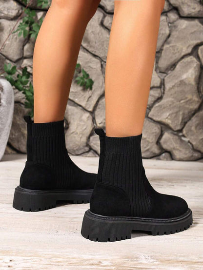 2026 Spring/Autumn/Winter New Women's Shoes, Winter Warm Women's Boots, Fashion Versatile Casual Women's Shoes, Black/White Ankle Boots With Lace-Up And Side Zipper, Flat Women's Boots, Women's Ankle Boots And Ankle Boots, Women's Fashion Boots, College S Mensa