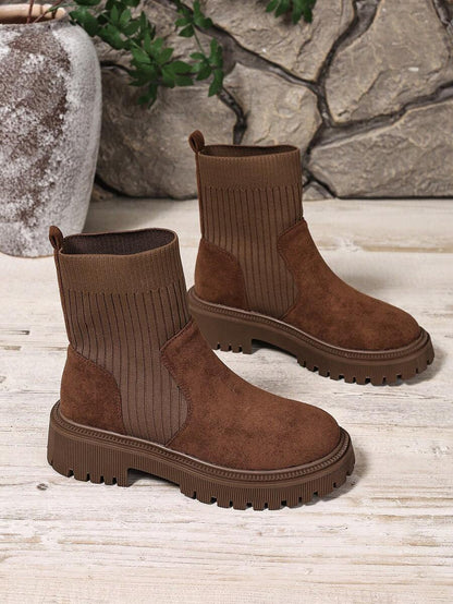 2026 Spring/Autumn/Winter New Women's Shoes, Winter Warm Women's Boots, Fashion Versatile Casual Women's Shoes, Black/White Ankle Boots With Lace-Up And Side Zipper, Flat Women's Boots, Women's Ankle Boots And Ankle Boots, Women's Fashion Boots, College S Mensa