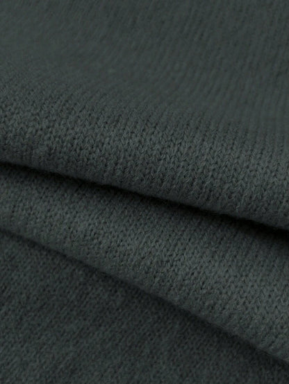 Women's Oversized Crew Neck Pullover Sweater, Relaxed Knit Sweater for Fall Winter - Dark Grey